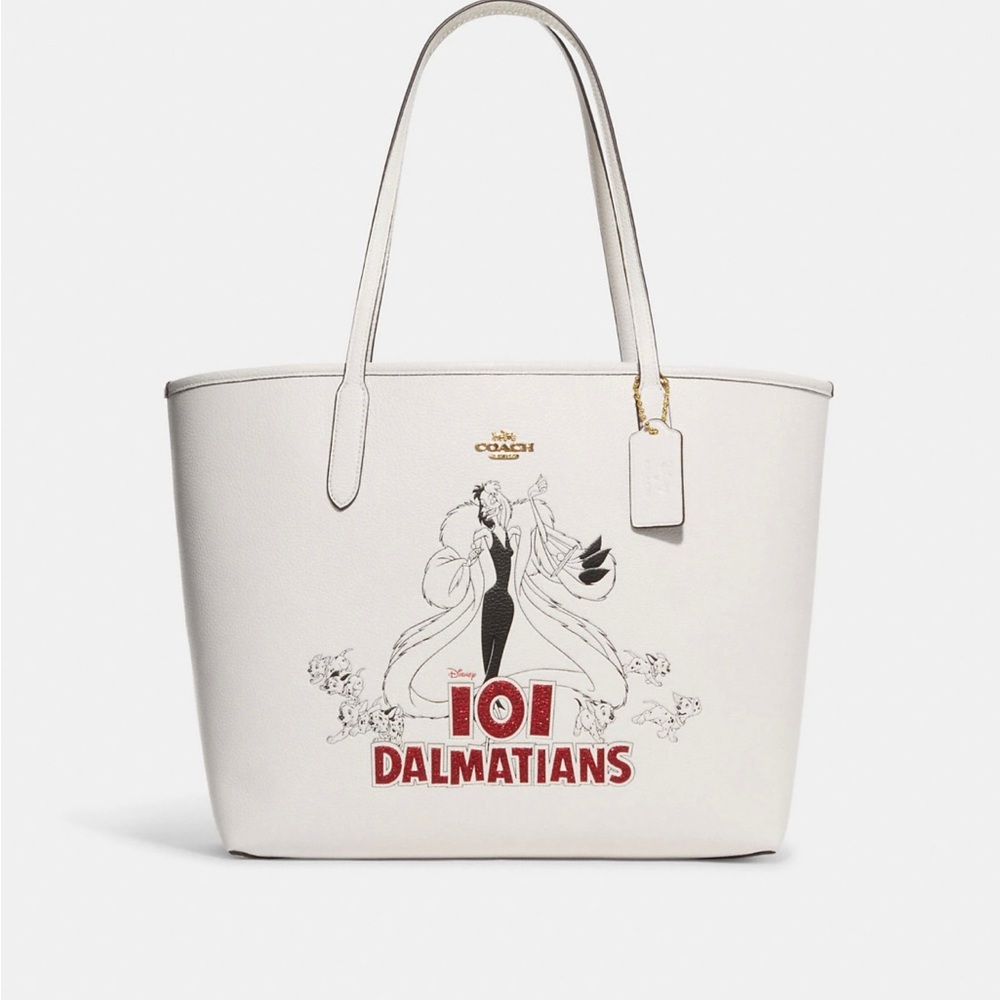Disney X Coach 101 Dalmatians Tote Bag Limited Edition Cruella DeVille  NEW